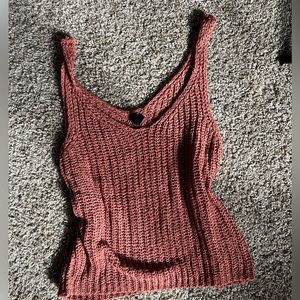 Red sweater tank